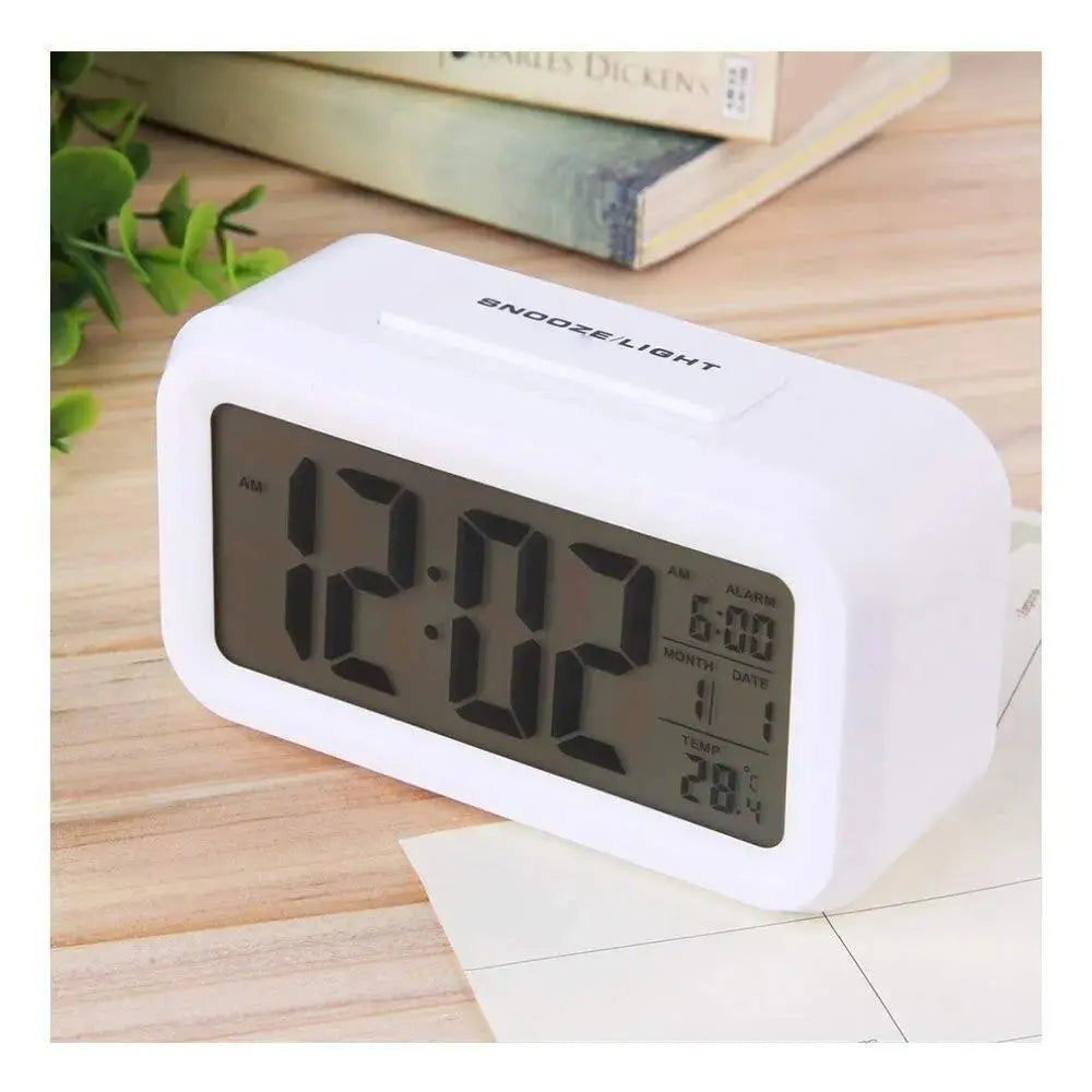 LED Digital Alarm Clock Backlight Snooze Data Time Calendar Desktop