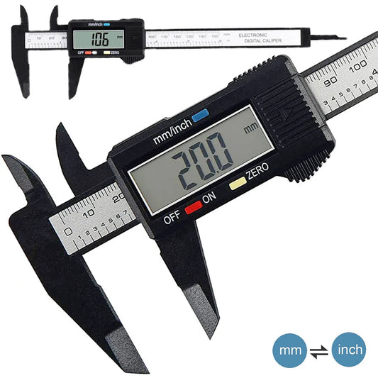 150mm 100mm Electronic Digital Caliper Carbon Fiber Dial Vernier