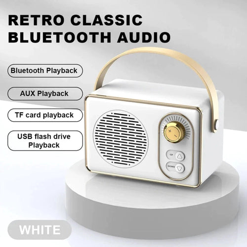 Retro Mini Wireless Bluetooth Speaker with Knob Adjustment