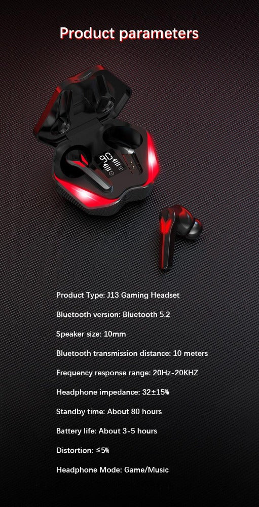 Dragon Red Flame Bluetooth Earbuds