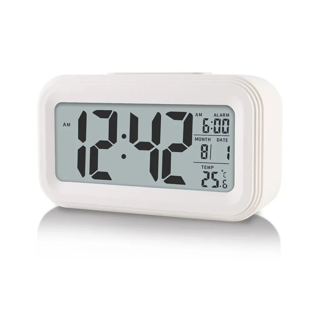 LED Digital Alarm Clock Backlight Snooze Data Time Calendar Desktop