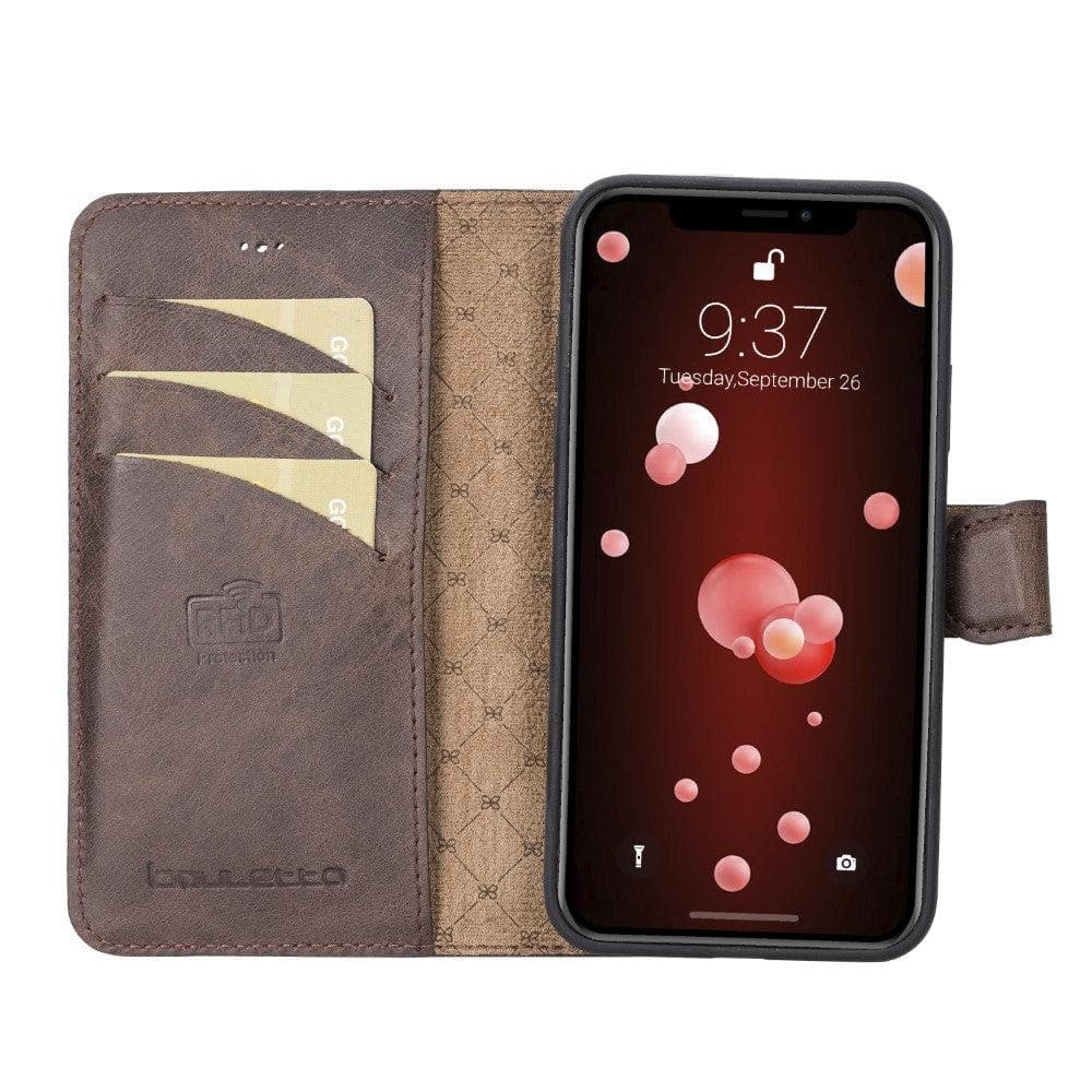 Apple iPhone X Series Detachable Leather Wallet Case - MW