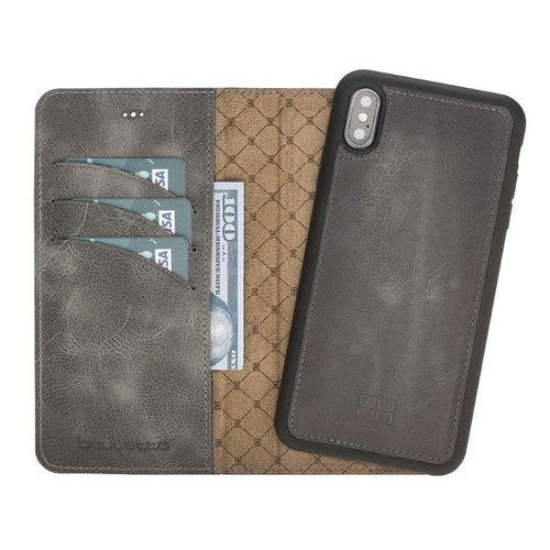 Apple iPhone X Series Detachable Leather Wallet Case - MW