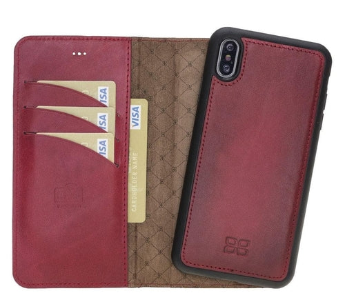 Apple iPhone X Series Detachable Leather Wallet Case - MW